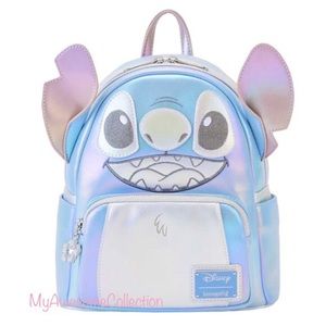 Disney 100th Anniversary LE 1,400 Platinum Stitch Loungefly NEW